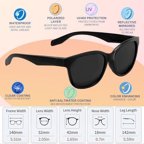 Image of Geiserailie Floating Polarized Fishing Sunglasses for Men Women UV Protection Lightweight Frame Boating Fishing Sport Glasses
