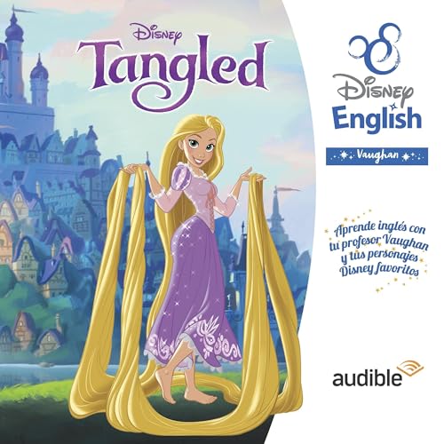 Diseño de la portada del título Tangled - Disney English Vaughan