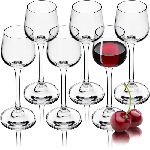 KADAX Wodkagläser mit Stiel, 60ml, 6er Set, Gläser für Wodka, Likör und bunte Alkoholika, Tequilagläser, Schnapsgläser, Likörglas (60ml, 6 Stück)