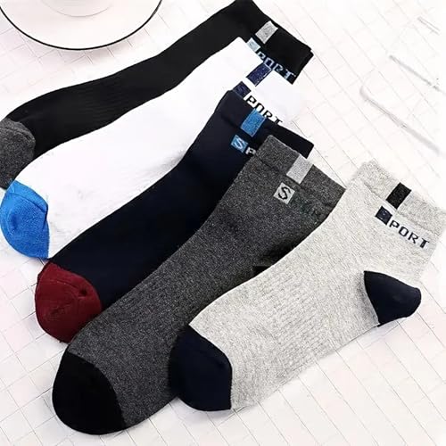 Image of SPORT 5 Pairs Solid Cotton Ankle Length Socks for Men & Women, Anti Odour & Anti Bacterial, Multicolor, Pack of 5, Free Size