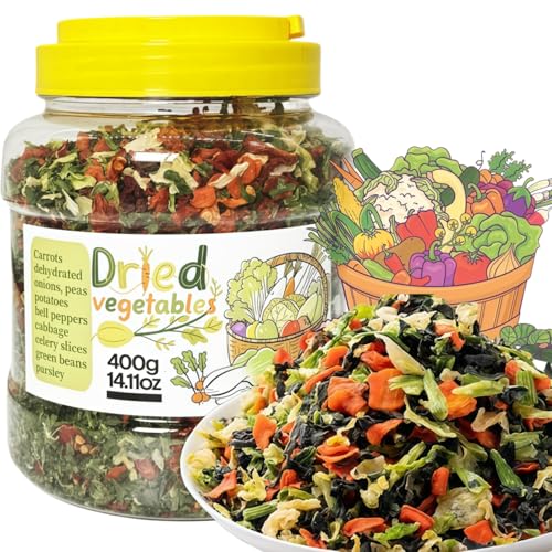 Dehydrated Mixed Vegetables in Can | 400g 14.11oz Long Shelf Life | For Soups, Stews, Ramen, & Daily Cooking | Pantry & Food Supply, Premium Freeze-Dried Fruits, (Dried vegetables)