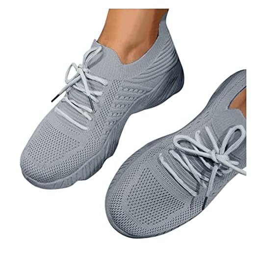 Damen Schuhe Sneakers Mesh Atmungsaktiv Sportschuhe Stoßdämpfung Sport Laufschuhe Low-Top Halbschuhe Turnschuhe Mode Rutschfeste Walkingschuhe Trekking- & Wanderschuhe Joggingschuhe Barfußschuhe