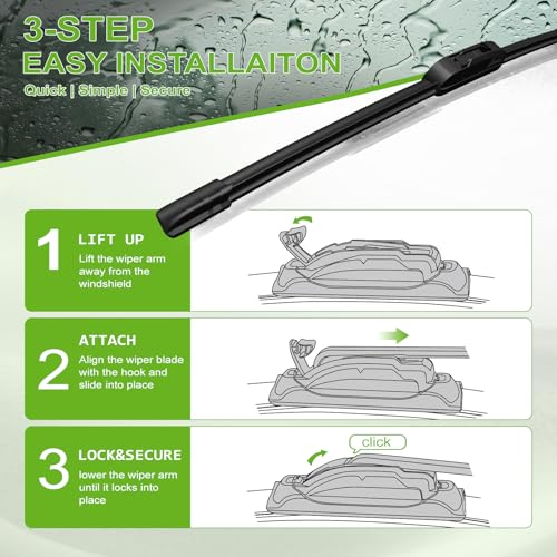 PARRATI® 24" 18" Windshield Wiper blades Replacement for Kia Seltos 2021-2025,Sportage 2011-2016,Optima 2007-2015,Sorento 2003-2009,Low Decibel All-Season Front Wipers by PARRATI - Used condition - Image 7