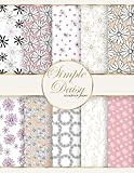 Simple Daisy Scrapbook Paper Pad: 20 Double Sided Craft Paper For Card Making, Origami & DIY with hand drawn pattern for craft (Scrapbooking paper with hand drawn pattern for craft)