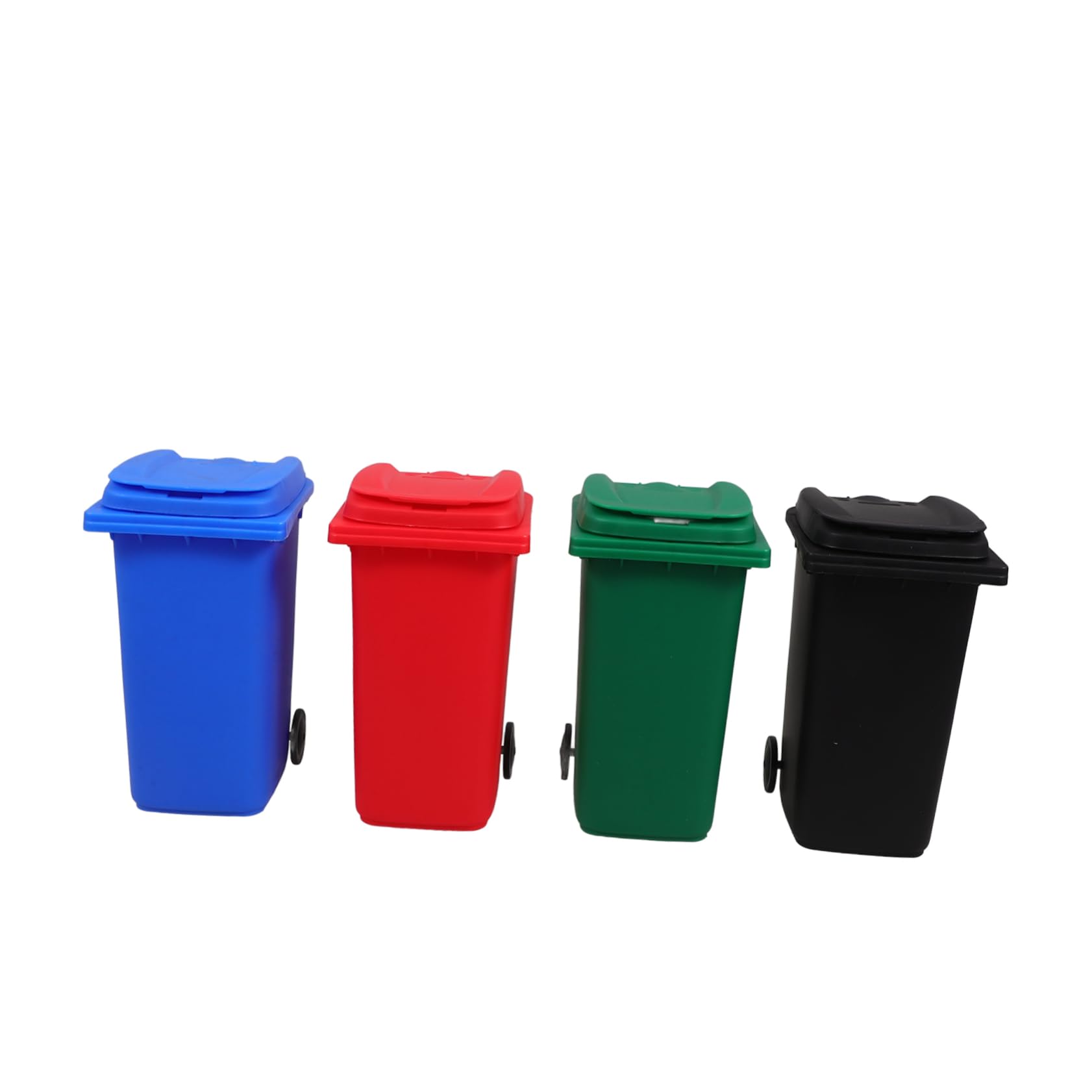 DOITOOL 5 Set Mini Portapenne Per Cestino Minuscolo Con Coperchio Biin Desktop Scrivania Matita Bidone Della Spazzatura in Miniatura Carino Mini Pattumiera Da Appoggio Plastica 4 Pezzi * 5