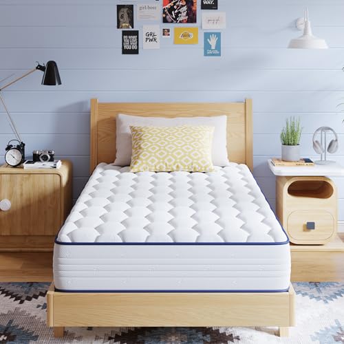Avenco 6 Inch Twin Mattress, Foam and Spring Hybrid Mattresses