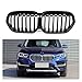 DZSHSBH Kratka nerkowa przedniego zderzaka samochodu do B&MW X1 F48 2020 Gloss Black Racing Grille Akcesoria samochodowe