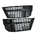 Car Front Bumper Fog Light Grille Grill,Compatible For A3 S Line S3 2017 2018 2019 2020 Honeycomb Hex Fog Lamp Cover Car Styling(Chrome Silver)