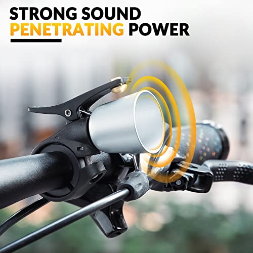 ROCKBROS Bike Bell, Loud Retro Bicycle Universal Copper Alloy Horn 120dB Water Resistant Cycling Bell for MTB Road Kids Bike - Image 3