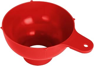 Home Canning Funnel Tools,Wide or Regular Mouth Jars,Canning Funnel with Wide Mouth,Mouth for Big and Small Jars (Red)