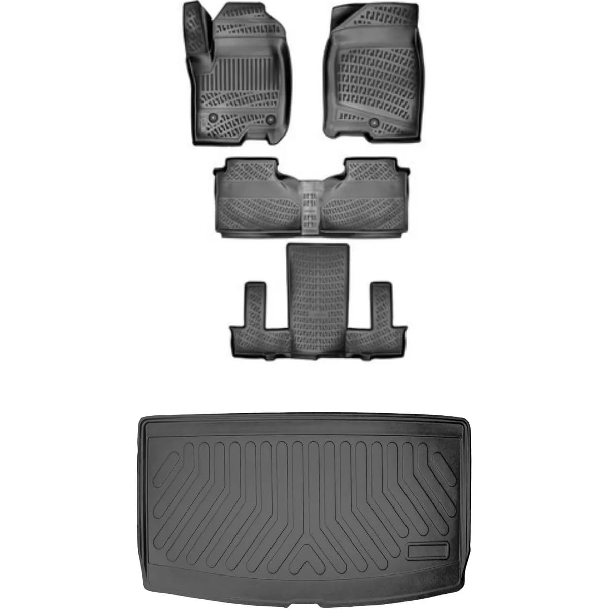 Bmy Oto Aksesuar Hyundai Ioniq 6 2022 Sonrası İle Uyumlu 3D Araca Özel Paspas ve Bagaj Havuzu Set