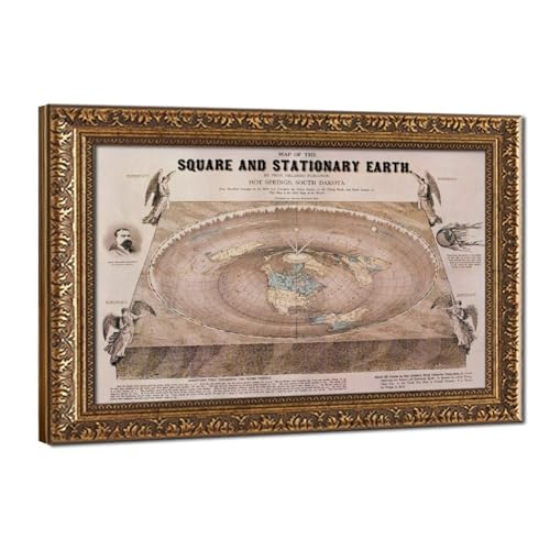 Carte de la Terre plate 1893 WCYB : le cadeau idéal pour curieux