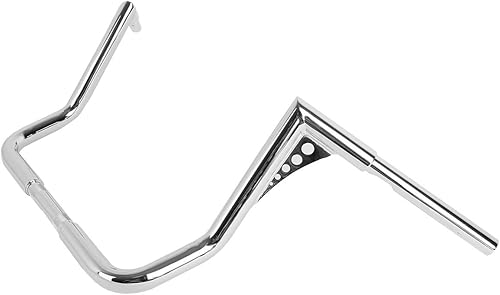 Miniatura 4 de TCMT Barra de gancho cromada de 14 pulgadas con elevación de 1-14 pulgadas para Harley Dressers Baggers Touring CVO Road Glide Street Glide Tri