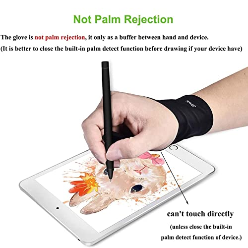 Otraki 4 Pack Artist Gloves For Drawing Tablet Free Size Artist's Drawing Glove With Two Fingers For Graphics Pad Painting Good For Right Hand Or Left Hand - 2.95 X 7.87 Inch #TOP1