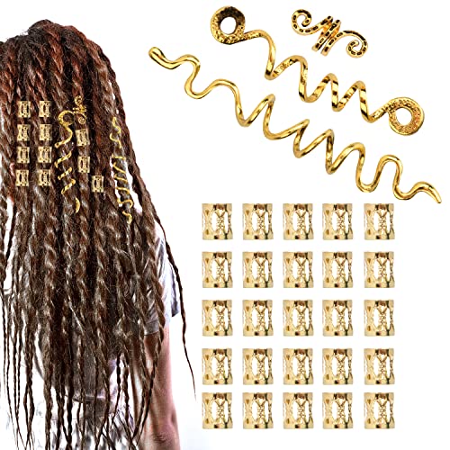 Pinsheng 28PCS Dreadlock Perline Clip a Spirale