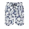 Ktewqmp Zomerzwembroek Tropische palmbladbladeren mannen zwembroek zwembroek zwemshorts heren met zakken Hawaiiaans