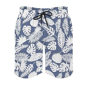 Ktewqmp Zomerzwembroek Tropische palmbladbladeren mannen zwembroek zwembroek zwemshorts heren met zakken Hawaiiaans