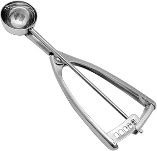 Cookie Dough Trigger Scoop: 1 oz. Stainless Steel Scooper Great for Baking, Ice Cream, Desserts and More
