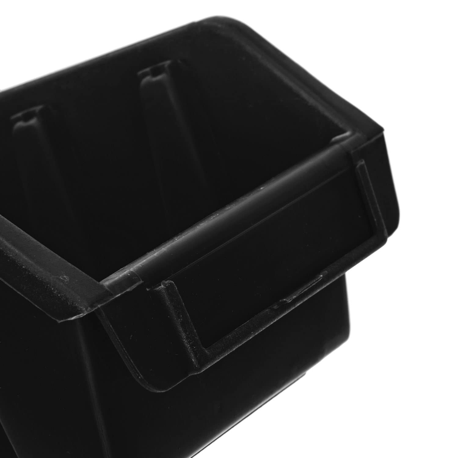 PAFEN Stapelboxen Set – 10x Stapelbox für Werkzeugwand 115 x 75 x 118 mm – Sichtbox Stapelkasten Stapelbox Lagerbox, Schwarz
