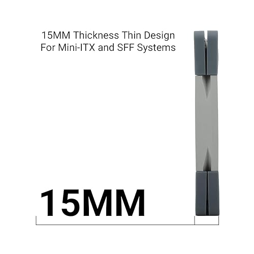 Miniatura 6 de Thermalright Ventilador de CPU TL-C12015, ventilador silencioso de 4 pines PWM para PC, velocidad de 1500 RPM, ventilador delgado de 0.591 in,