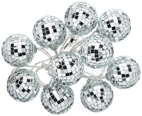 Talking Tables-DISCO Glitterati Disco Ball LED Party Table Lights, Silver