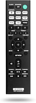 RMT-AA400U Replacement Remote Control for Sony Stereo RMTAA400U STRDH190 STR-DH190 AV Receiver Home Theater System
