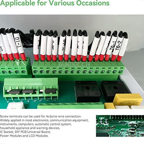 Jandeccn 20Pcs 3 Pin 5.08Mm Pitch Diy Pcb Mount Screw Terminal Block Connector With 20Pcs 3 Pin Phoenix Plug #TOP5