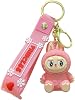 Labubu Keychain, Cute Labubu Doll Wristlet Accessories Kawaii Monster Key Chain Bag Charm Gift for Women