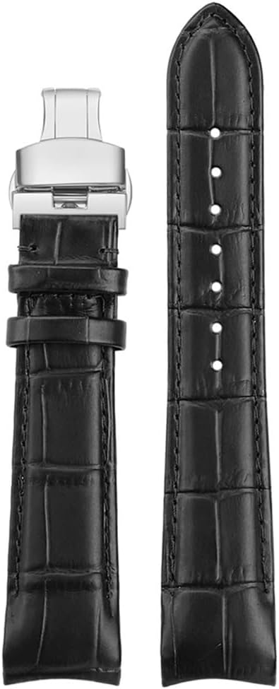20mm, 22mm Leather Watch Strap Fit For Citizen BL8001 BL8001-01A BL8003-05A BL9002 BL9007 9000 Belt Curved End Watchband(Black sk,20mm)