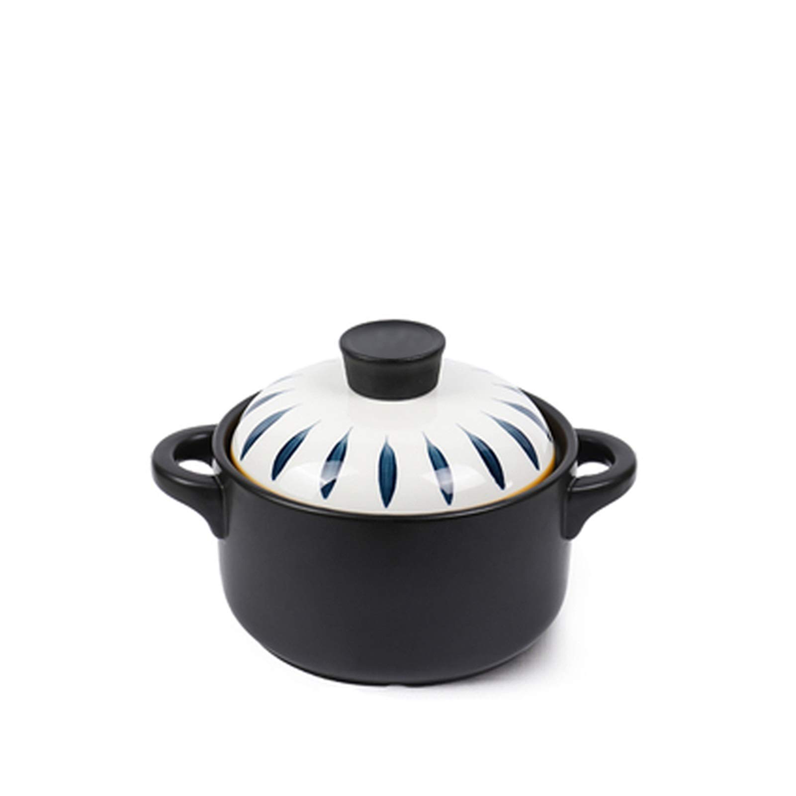 Olla de sopa caja de cocción de arcilla con tapa de olla de sopa redonda