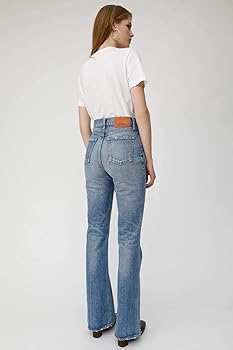 Amazon | [マウジー] ジーンズ MVS FLARE 010ESA12-1100 27inch ブルー