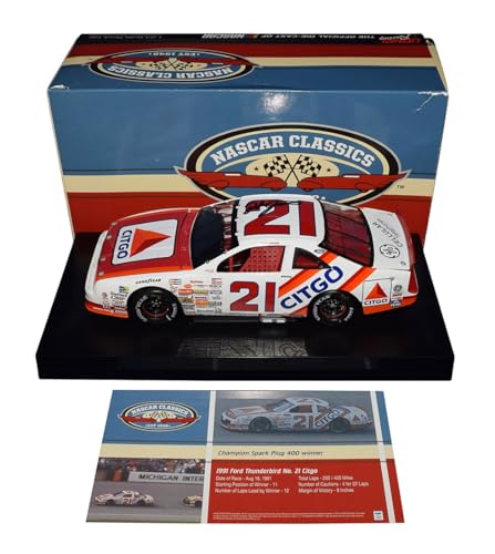 AUTOGRAPHED 1991 Dale Jarrett #21 Citgo Racing MICHIGAN WIN (Raced Version) NASCAR Classics Signed Lionel 1/24 Scale Diecast Car with COA (1 of only 720 produced)
