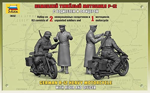 Zvezda Models German R-12 Heavy Motorcycle 1:35 119 pcs miniatura 5