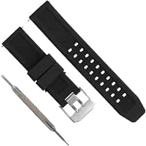 Amazon.com: Ewatchparts 23mm Rubber Watch Band Compatible With