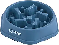 Comedouro Lento Labirinto PETYC Tigela Interativa Antiderrapante Enriquecimento Ambiental (Azul)