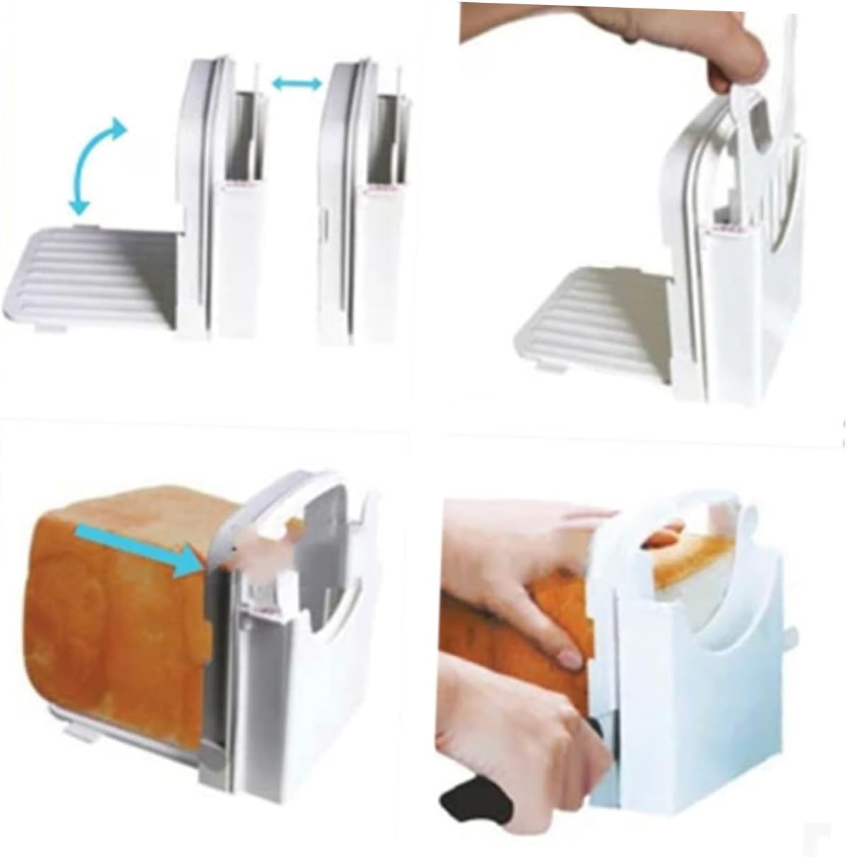 Bread Toast Slicer Cutting Guide, Folding ABS Slice Cutter for Home Kitchen