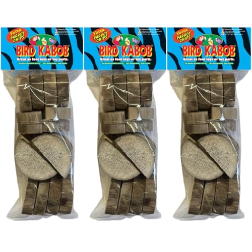 BIRD KABOB Yucca Parrot Chips - 3 Pack - an