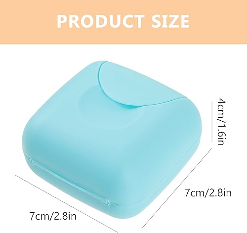 Miniatura 3 de Healifty Estuche para vasos de disco de época, color verde claro, caja de artículos para chupetes femeninos para viajes, soporte de transporte