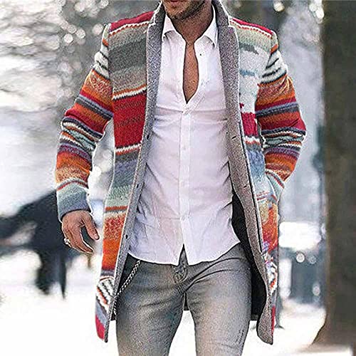 ZYXTIM Men's Floral Pattern Printed Cable Knit Cardigan Shawl Lapel Casual Open Front Button Down Slim Long Sleeve Sweaters2
