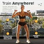 Retrospec Train Resistance Bands Set (5pc) Workout Bands w/Handles, Door Anchor, Carry Bag for Women & Men - Image 3