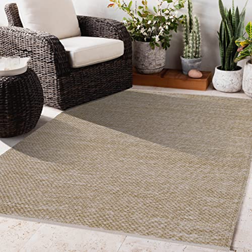 FAB HAB - Biltmore - Sand - Teppich aus recyceltem PET (Polyestergarn) für den Innen- /...