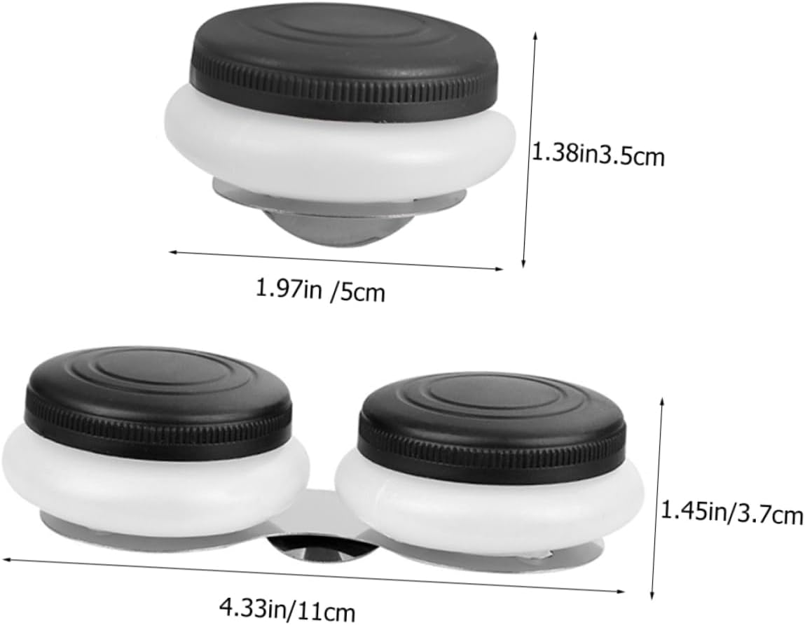 ULDIGI 2pcs Stainless Steel Palette Cup Lids Dipper Design for Oil Painting Brush Cleaning and Mixing and Leak for Artists