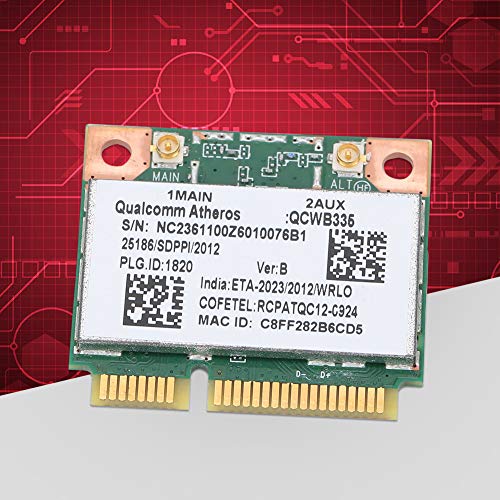 Tarjeta de red ASHATA para Qualcomm AR9565 QCWB335, Mini PCI-E Bluetooth, 150 Mbps, 2,4 GHz, universal para HP/DELL/ACER, etc. miniatura 3