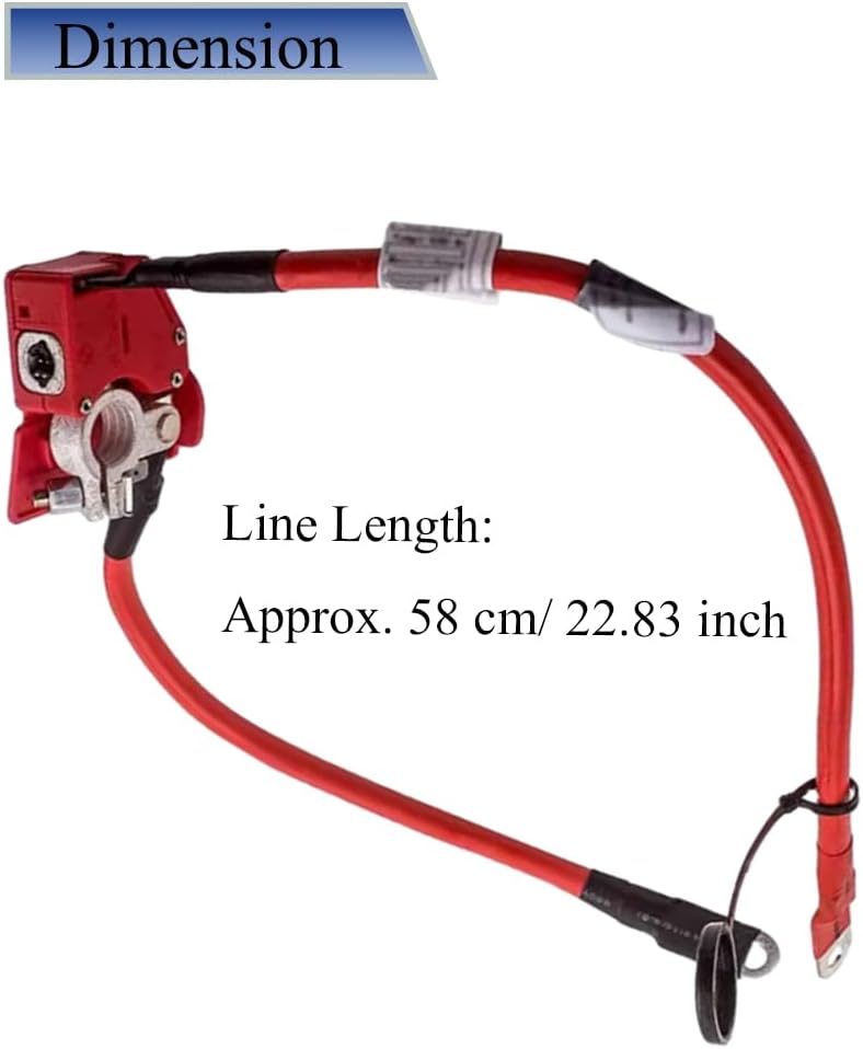 MACHSWON Positive Battery Terminal Cable, Positive Battery Fuse Cable, 80cm / 31.5 inch Wire Length, 61126998059, Compatible with BMW 5 series G30 530e