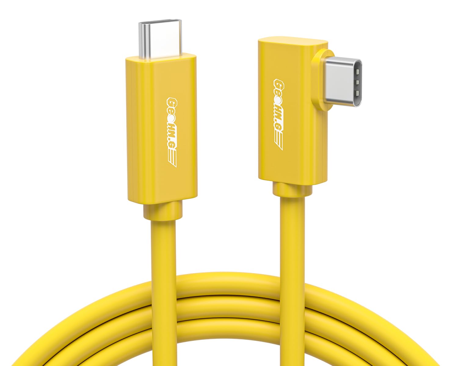 Fiber Optic USB C Tethering Cable 30FT, Right Angle 10Gbps USB 3.2 Gen 2, PD 60W & Bidirectional Data Transfer, Long Camera Tether Cable with German SiliconLine Chip for Sony Canon Nikon Computer VR