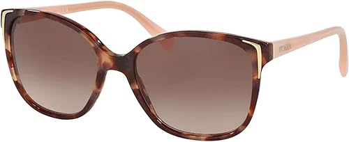 Prada PR01OS UE00A6 - Lentes de sol redondas PR01OS color marrónrosa