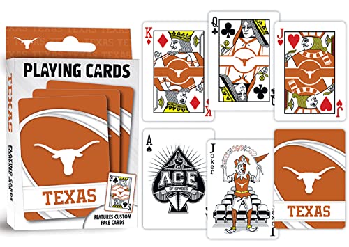 Image of Masterpieces Officially Licensed NCAA Texas Longhorns Playing Cards - 54 Card Deck for Adults