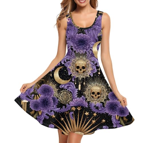 Image of TOADDITDO Womens Summer Sleeveless Tank Dress with 2 Side Pockets XS-4XL Plus Size