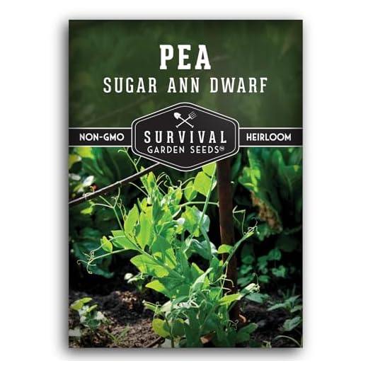 Sugar Ann Dwarf Pea Seed for Planting - 1 Packet with Instructions to Plant and Grow Sweet Snap Peas in Your Home Vegetable Garden - Non-GMO Heirloom Variety - Survival Garden Seeds