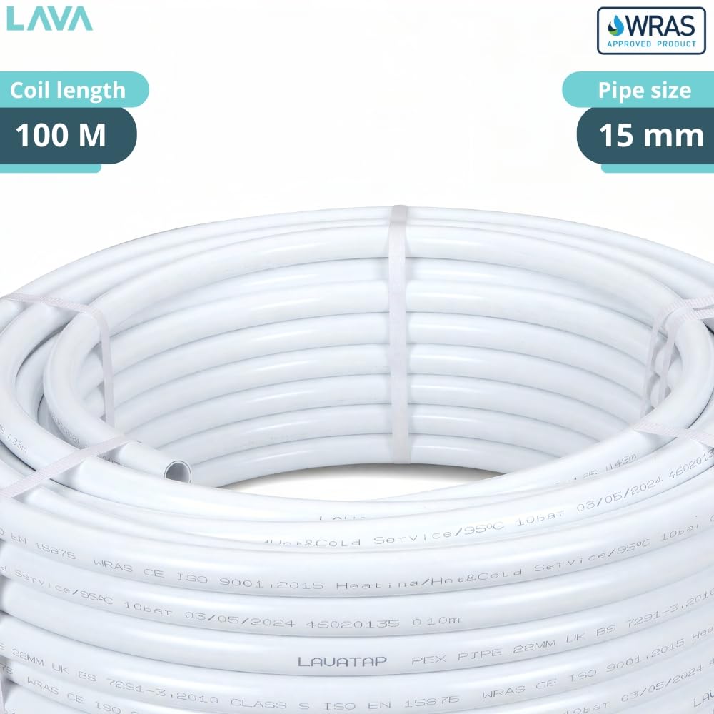 15 mm PEX plastikowa rura wciskana rolka hydrauliczna - 100 metrów zatwierdzona przez WRAS alternatywa dla rur miedzianych